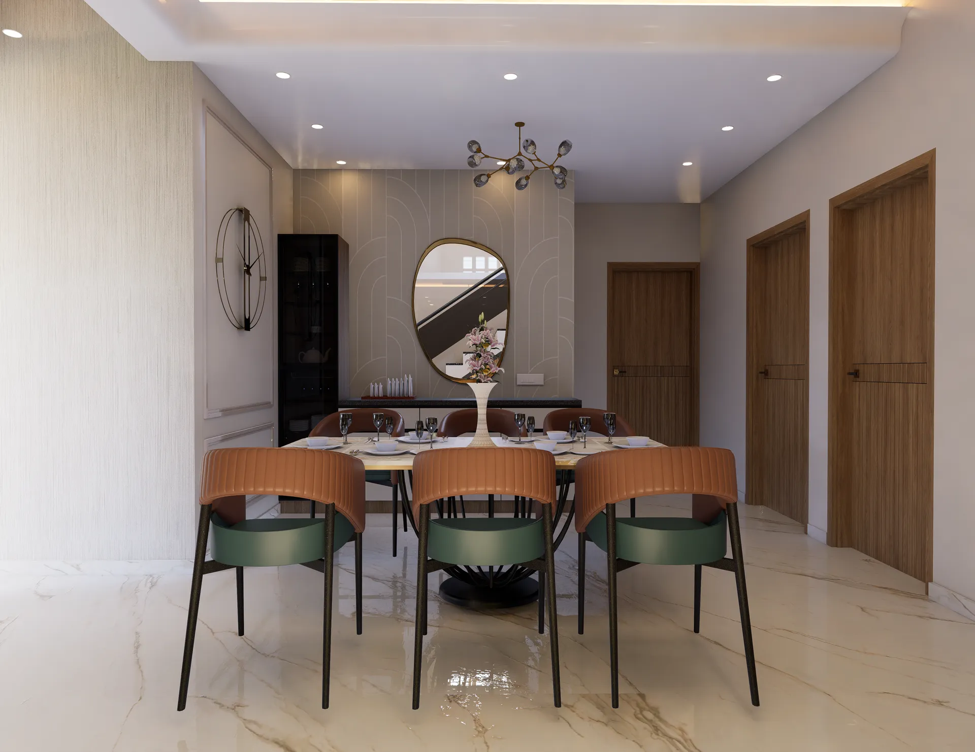 Elegant dining room interior design Bengaluru — Arch X Studio